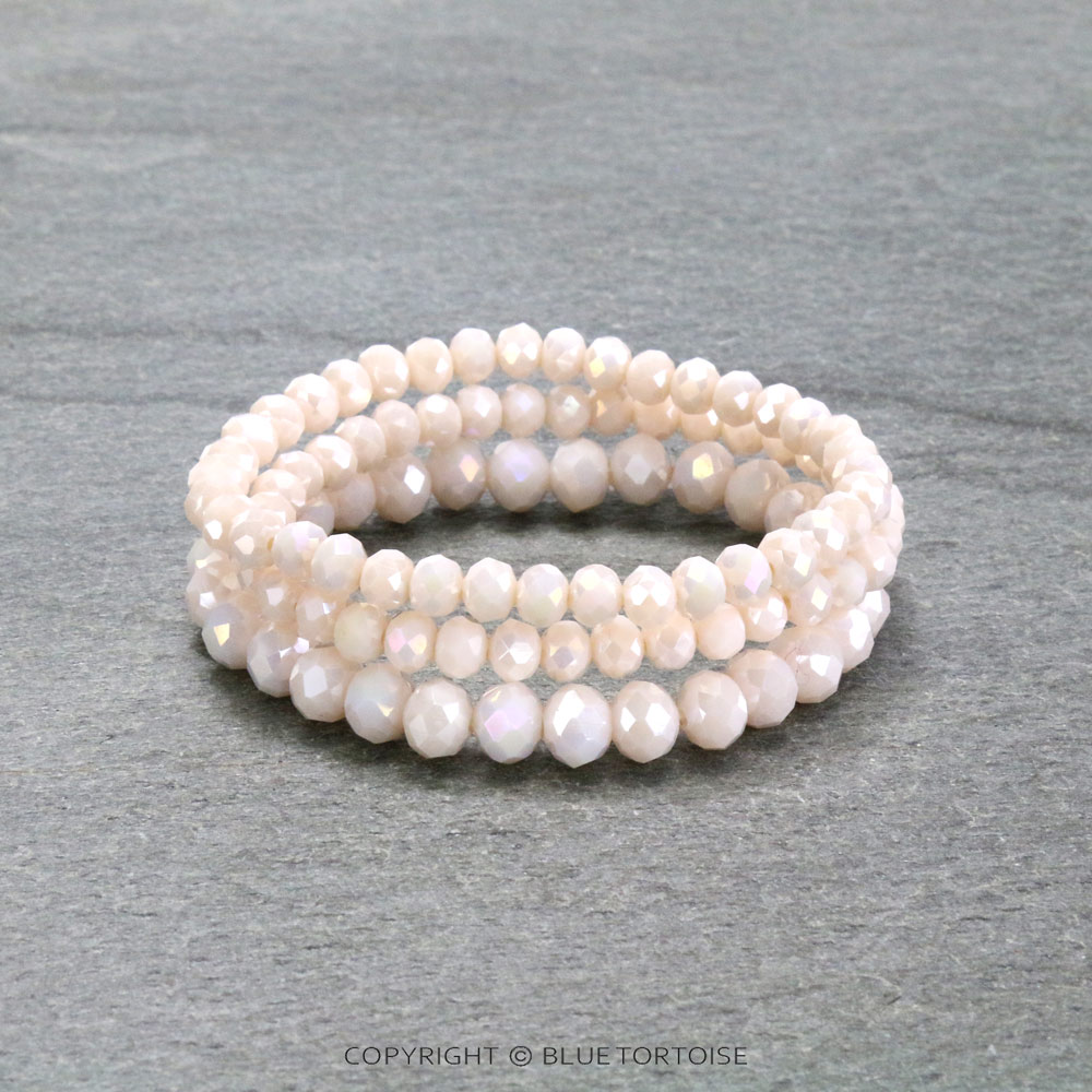 Small Crystal Bead Stackable Stretch Bracelet