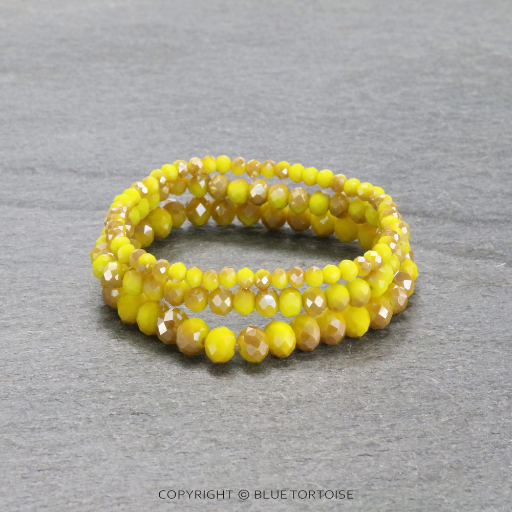 Small Crystal Bead Stackable Stretch Bracelet