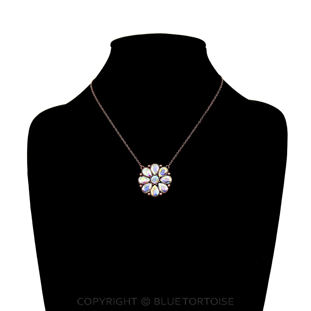 Western Flower Concho Stone Necklace - Image 2