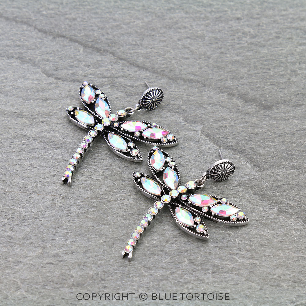 Western Dragonfly with Concho Stud Earrings