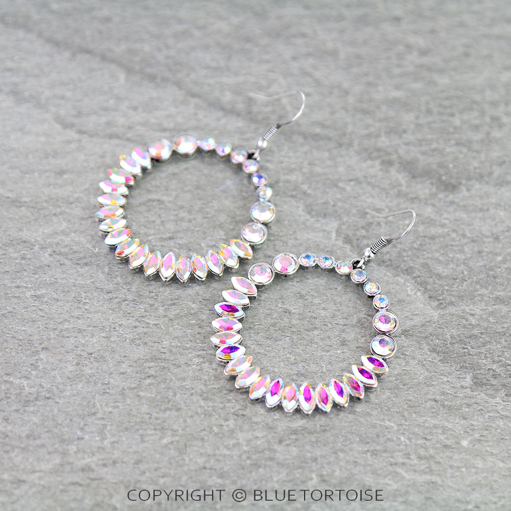 Western Round Stone Dangle Earrings