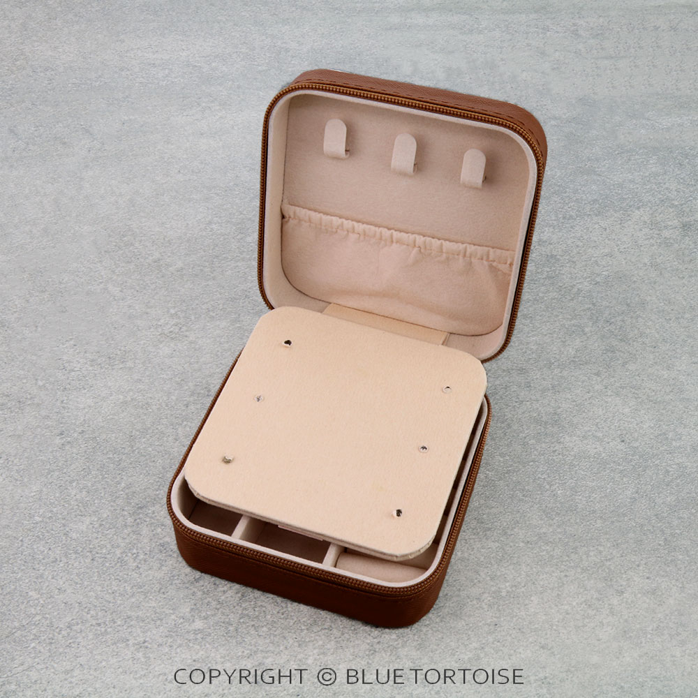 Western Theme Travel Jewelry Box - Bubble Metal Plate - Image 3