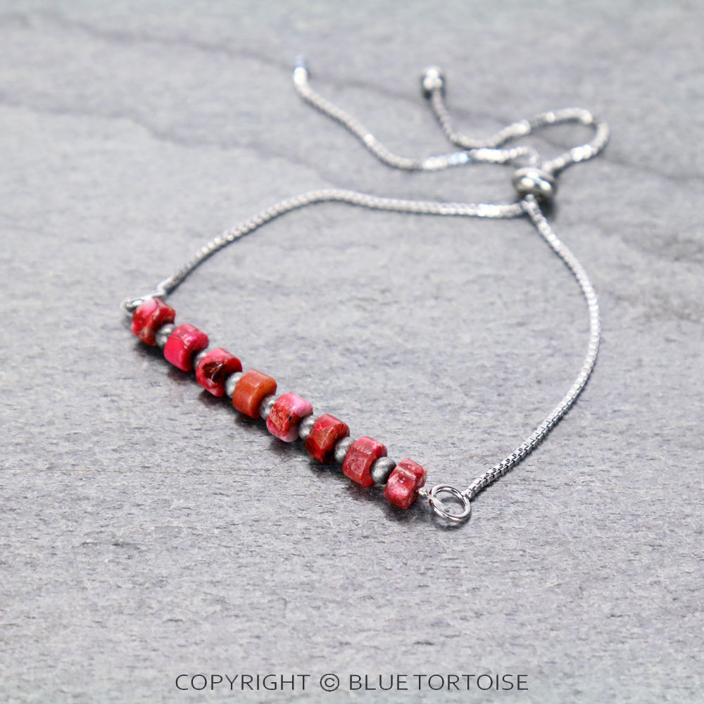 Natural Gemstone, Bronze Chain Adjustable Bracelet