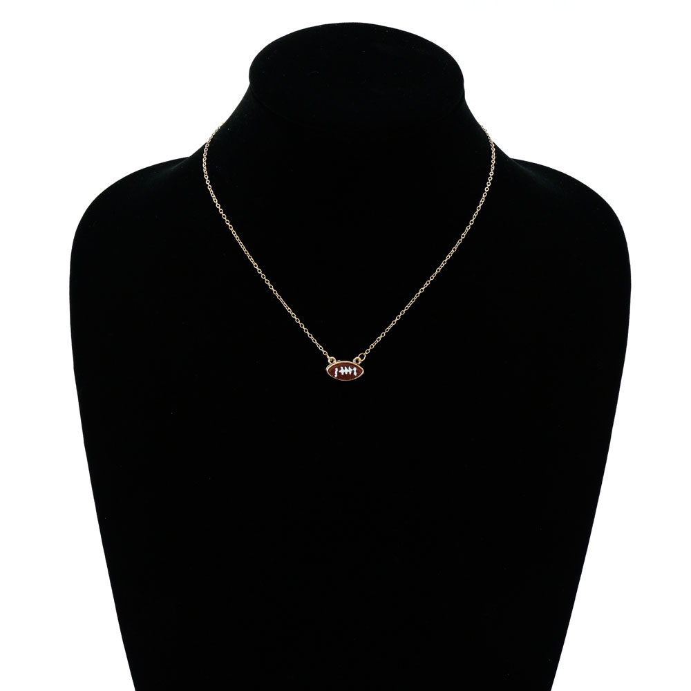 Football Druzy Stone Necklace - Image 2