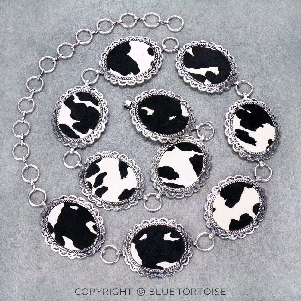 Genuine Leather Animal Fur Belt