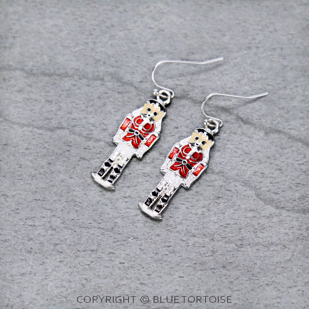 Christmas Epoxy Nutcracker Dangle Earrings