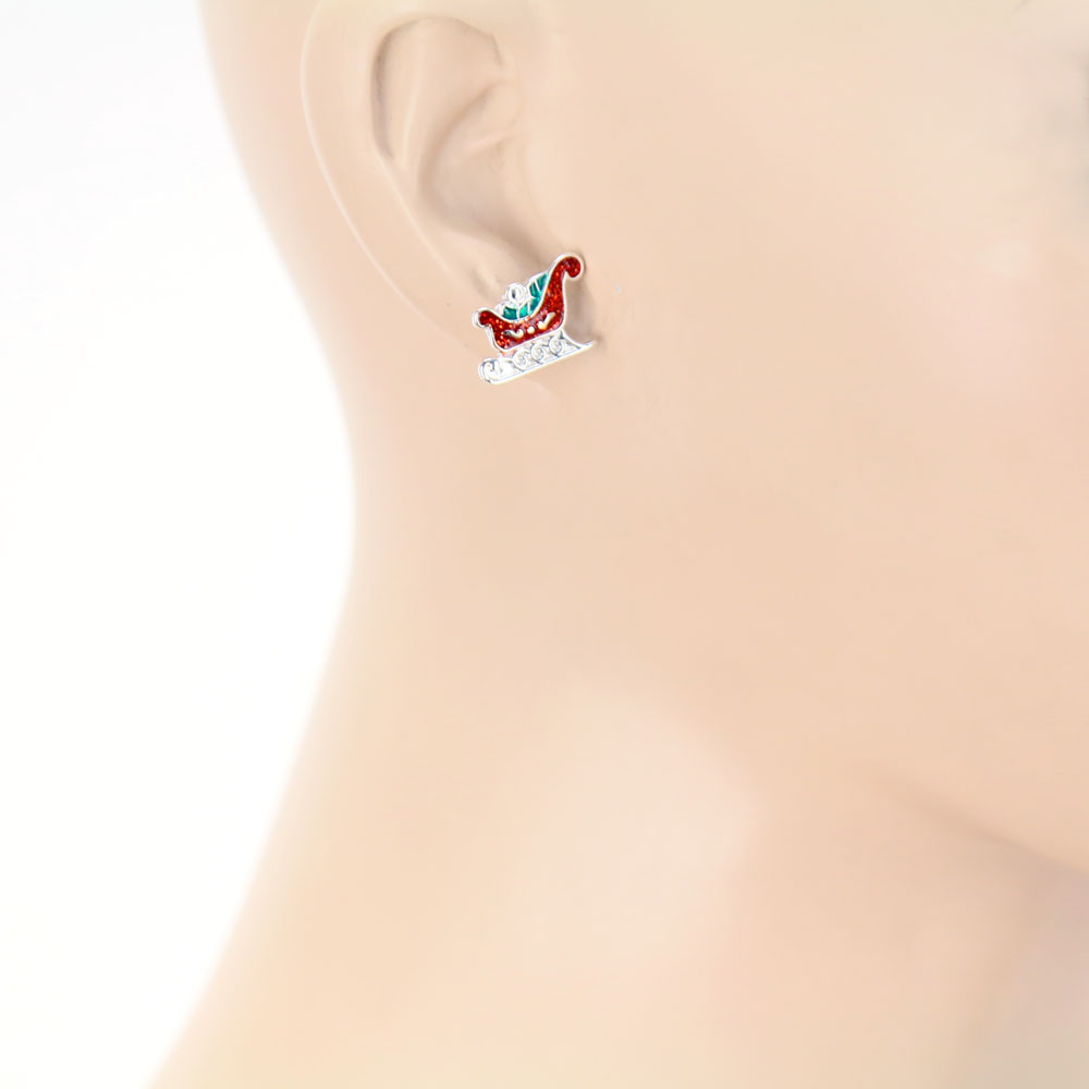 Christmas 3 Pair Epoxy Earring Set - Image 3