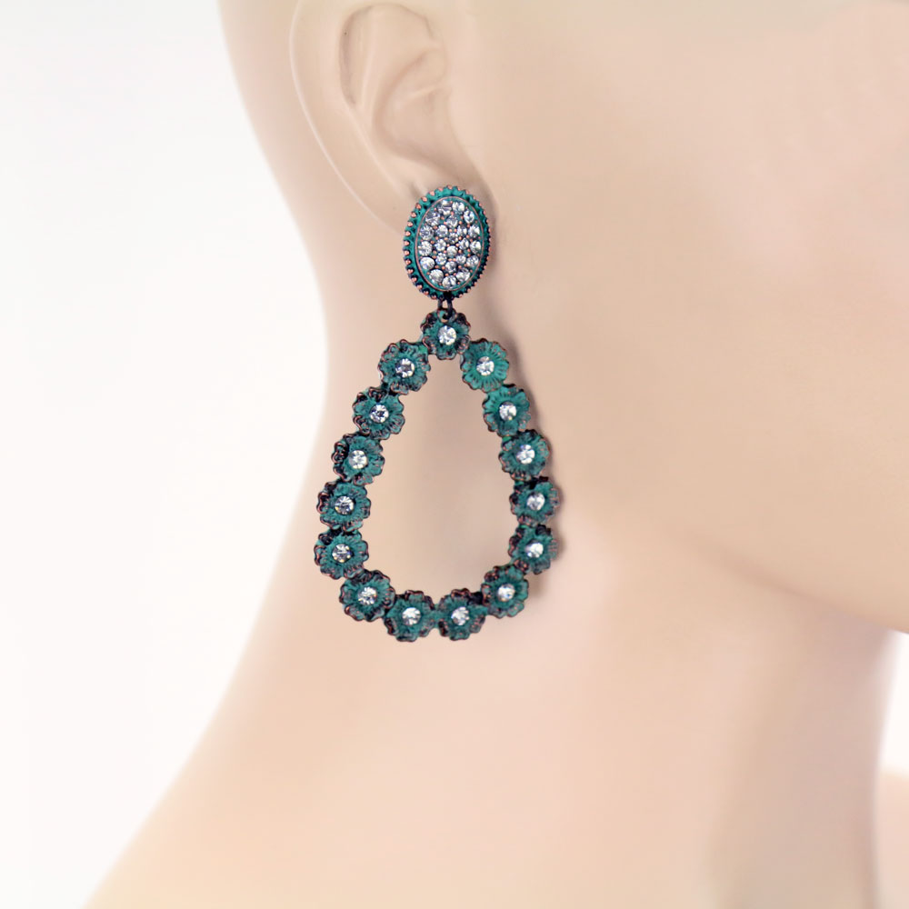 Western Teardrop Post Earrings - Image 2