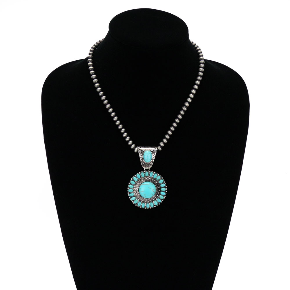 Western Chunky Stone Pendant Necklace - Image 2