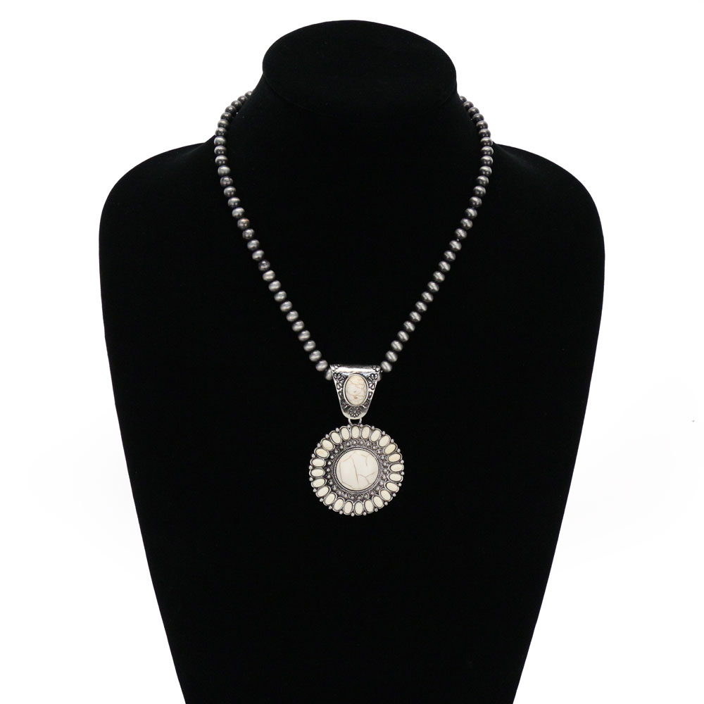 Western Chunky Stone Pendant Necklace - Image 2