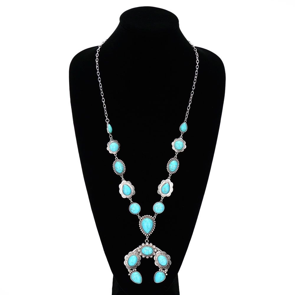 Western Chunky Squash Blossom Necklace - Image 2