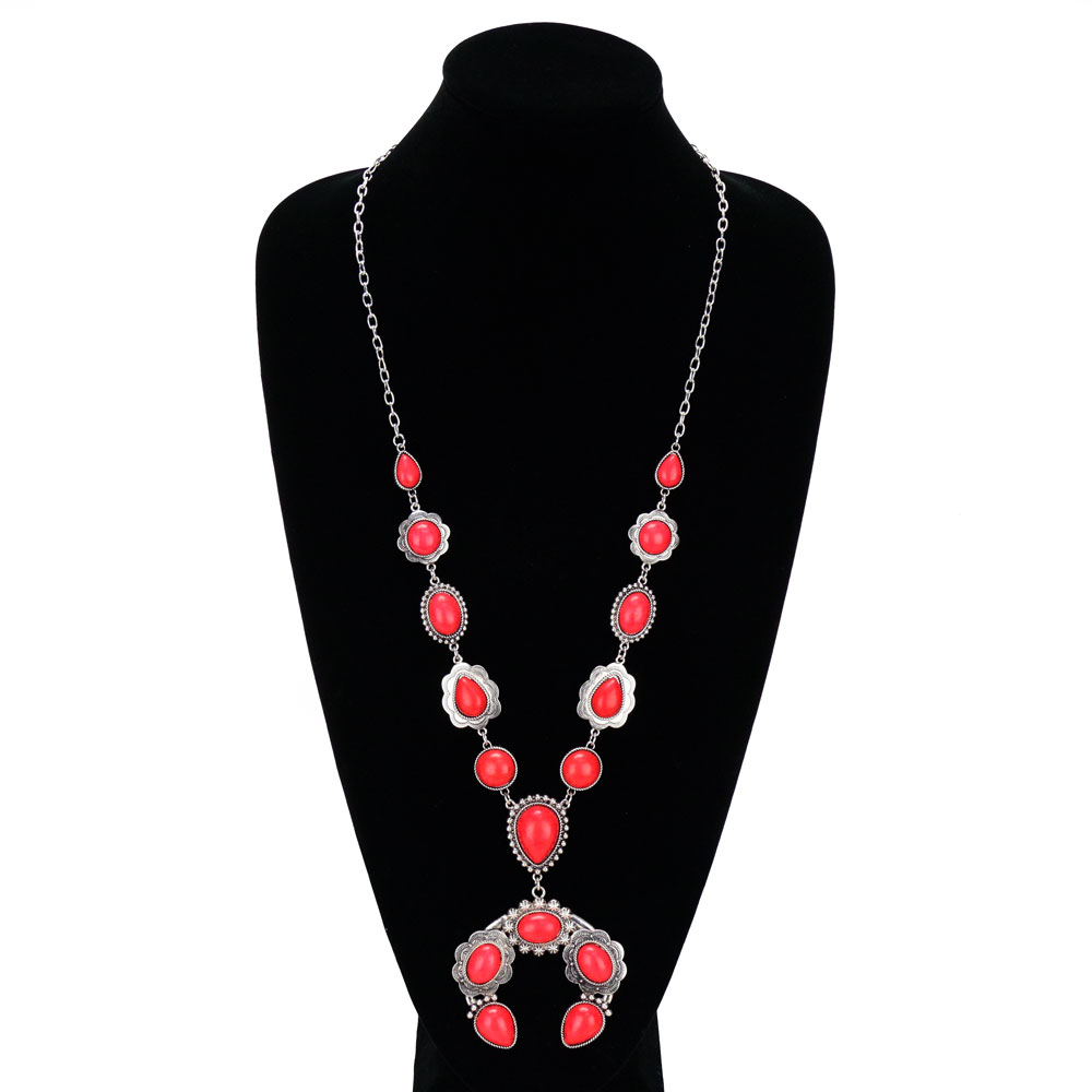 Western Chunky Squash Blossom Necklace - Image 2