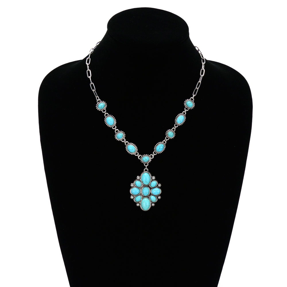 Western Concho Stone Necklace - Image 2