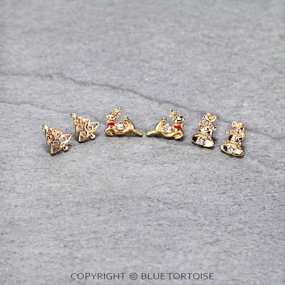 Christmas 3 Pair Earring Set
