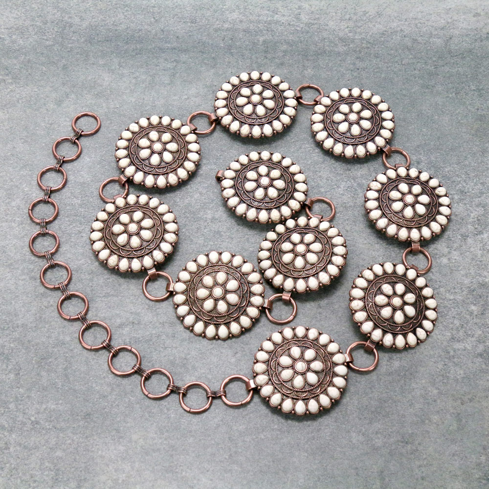 Western Concho with Stone Belt S/M