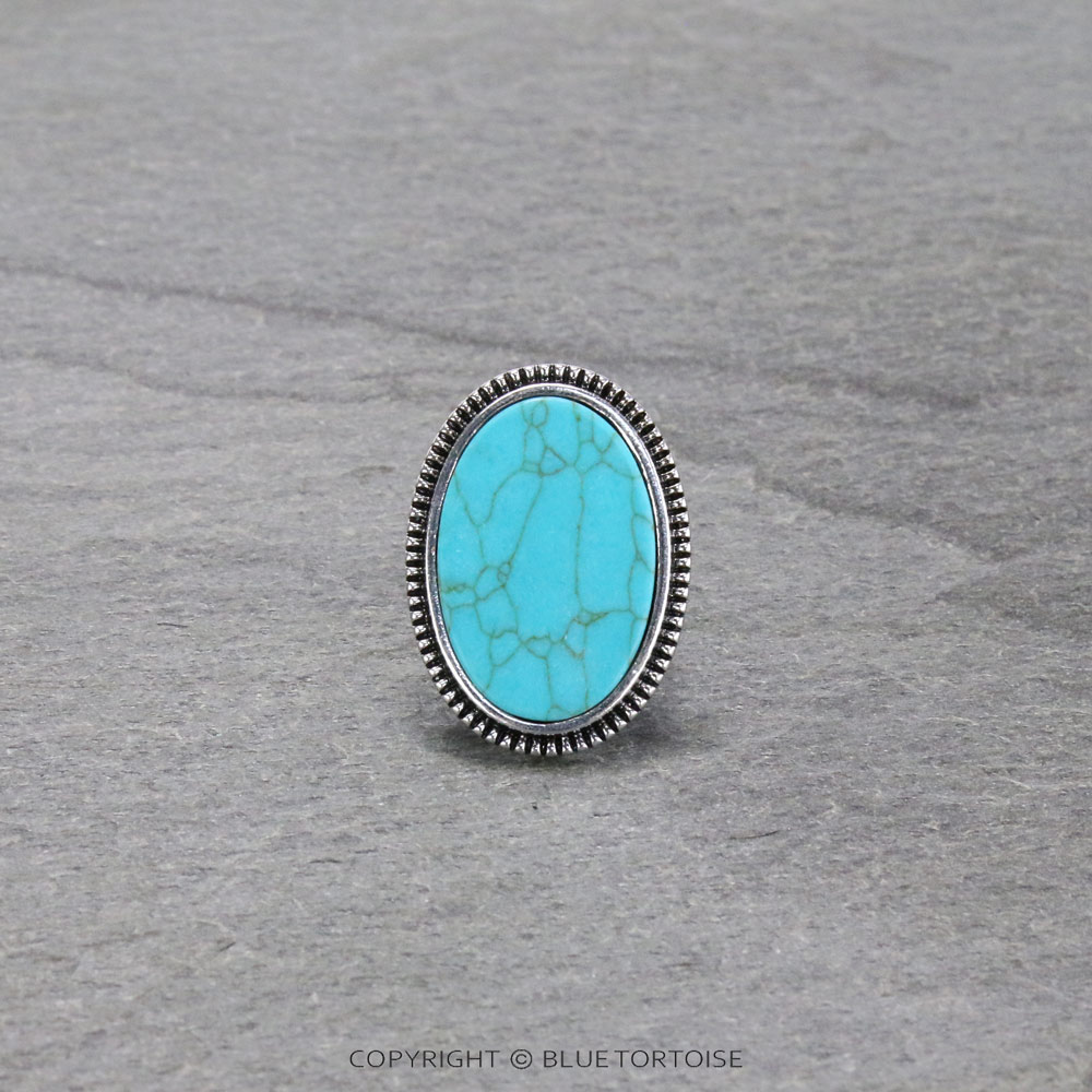 Western Design Stone Cuff Ring