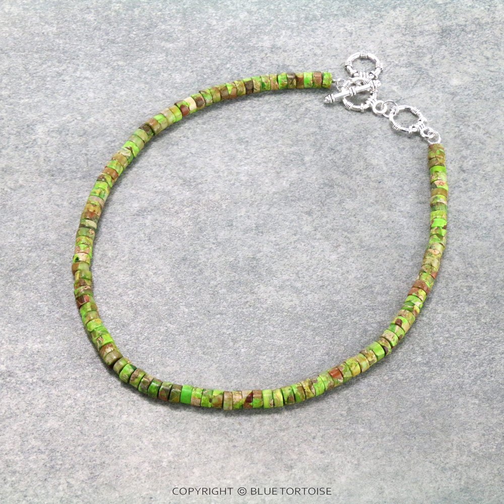 15" Long, 6mm Natural Gemstone Necklace