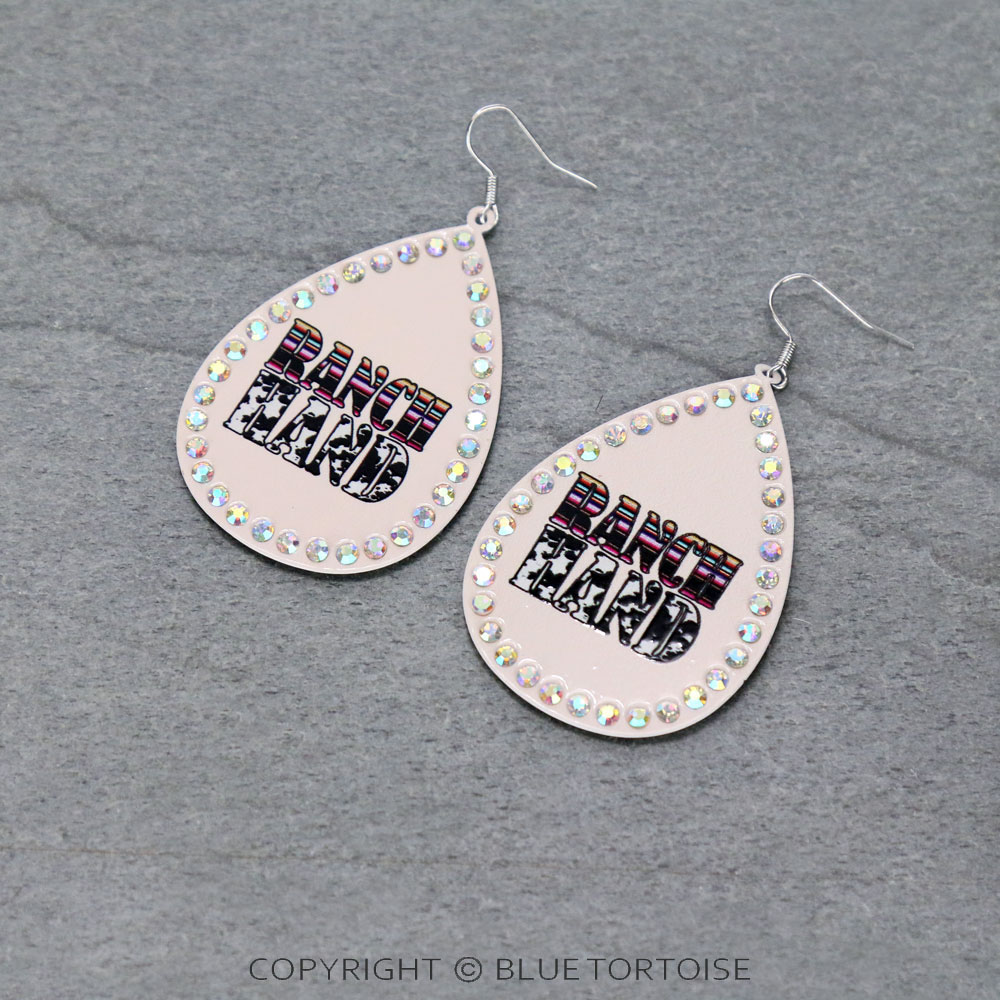 Ranch Hand Teardrop Dangle Earrings