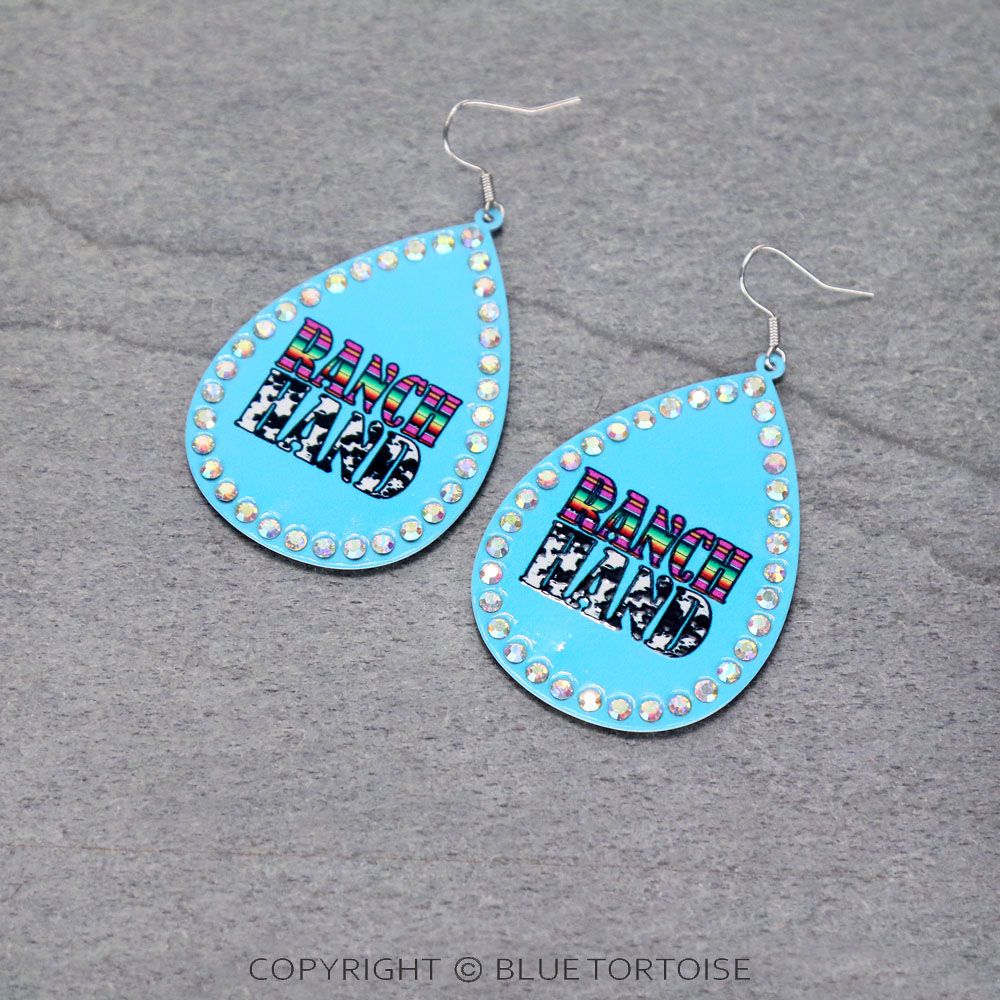 Ranch Hand Teardrop Dangle Earrings