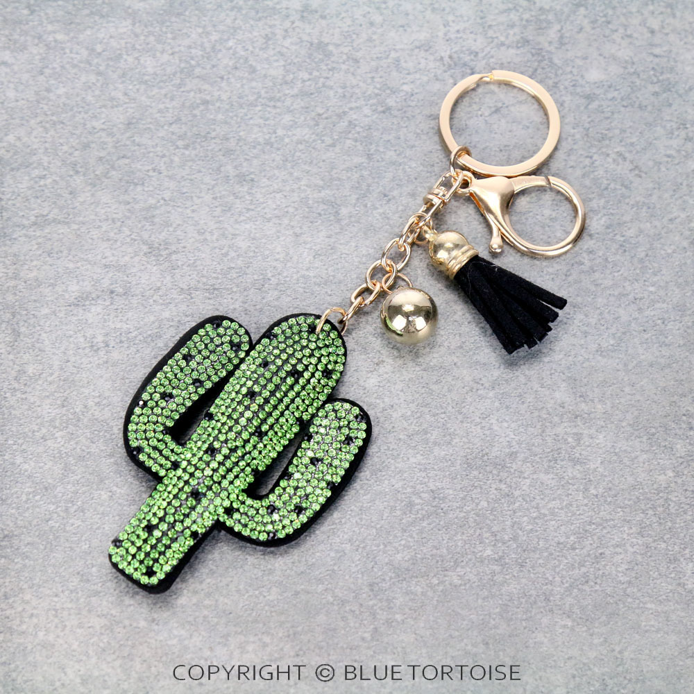 Cactus with Tassel Keychain