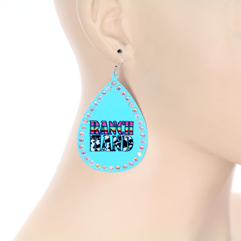 Ranch Hand Teardrop Dangle Earrings - Image 2