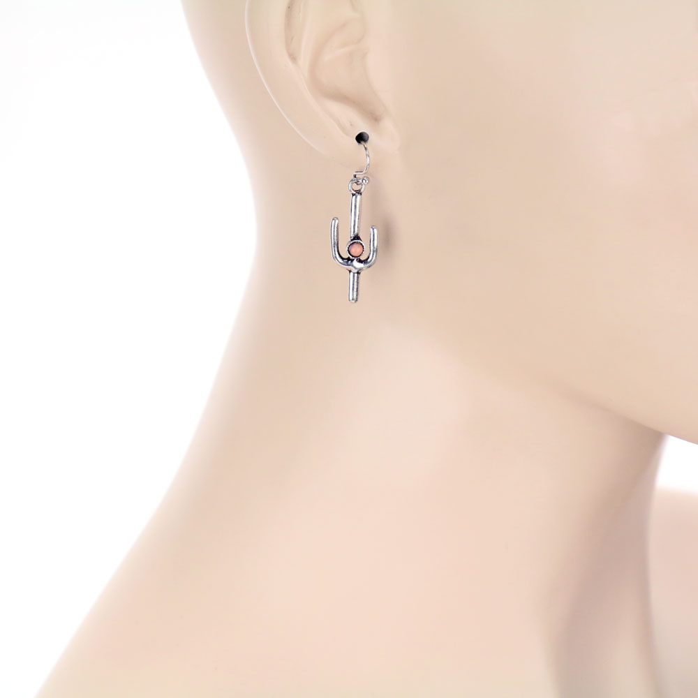 Western Cactus Dangle Earrings - Image 2