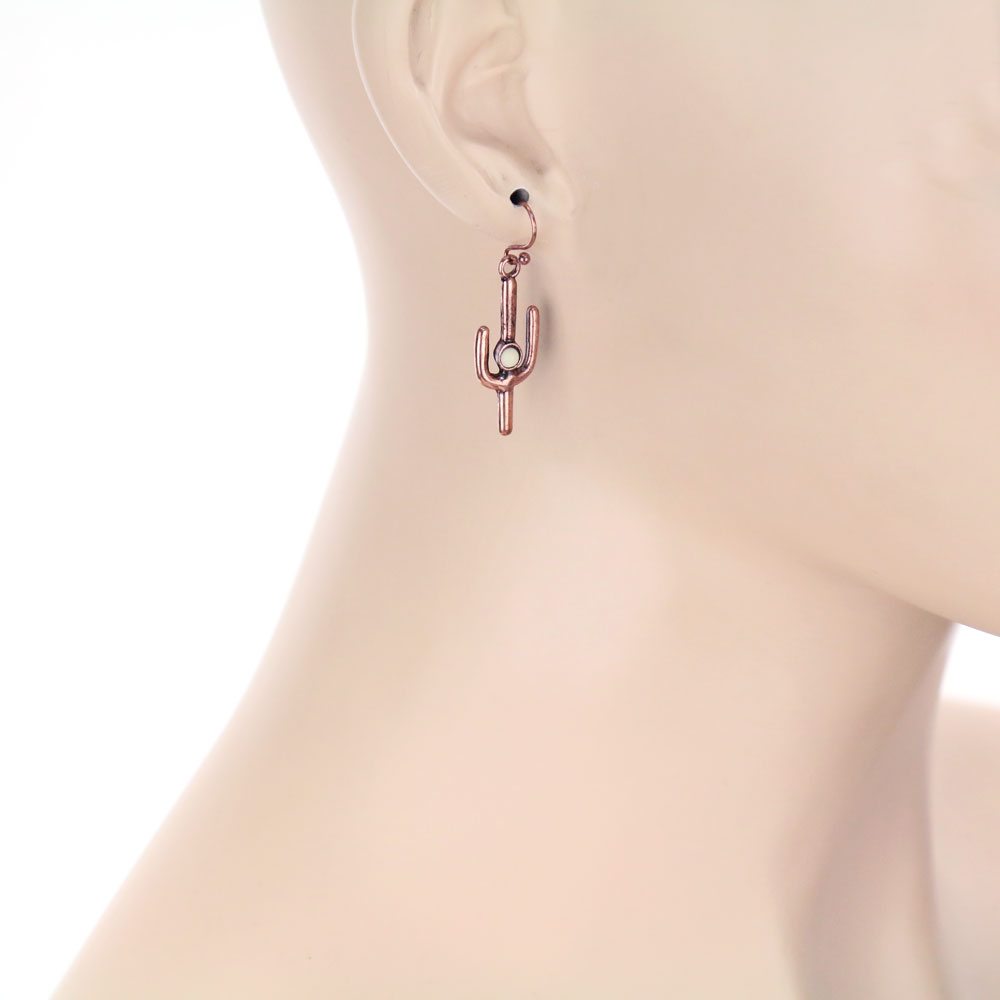 Western Cactus Dangle Earrings - Image 2