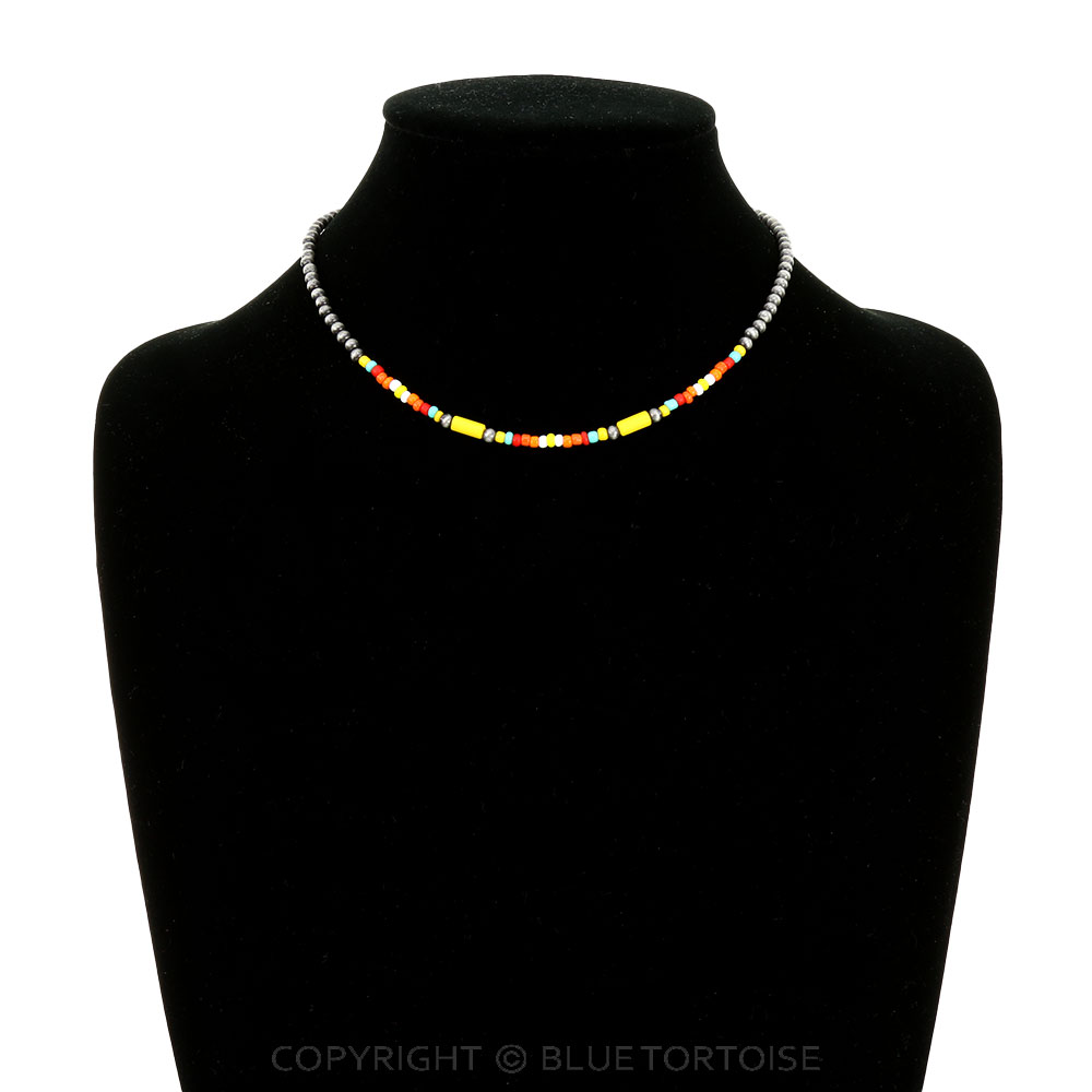 Western Cylinder & Seed Bead Necklace - Image 2