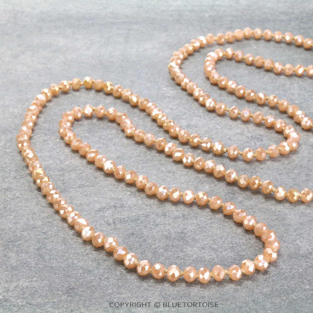60" Endless Crystal Bead Necklace