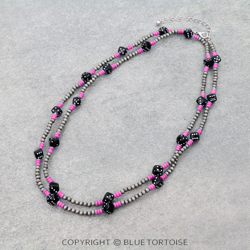 Western Dice Bead Necklace