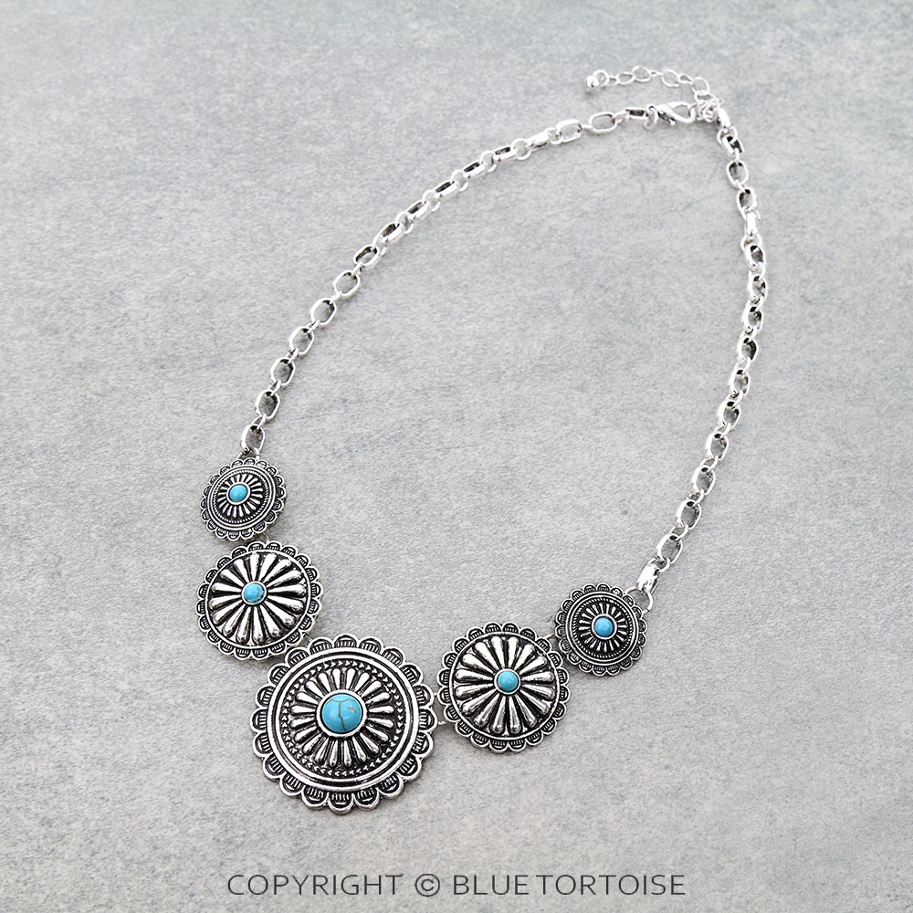 Western Conchos Link Necklace