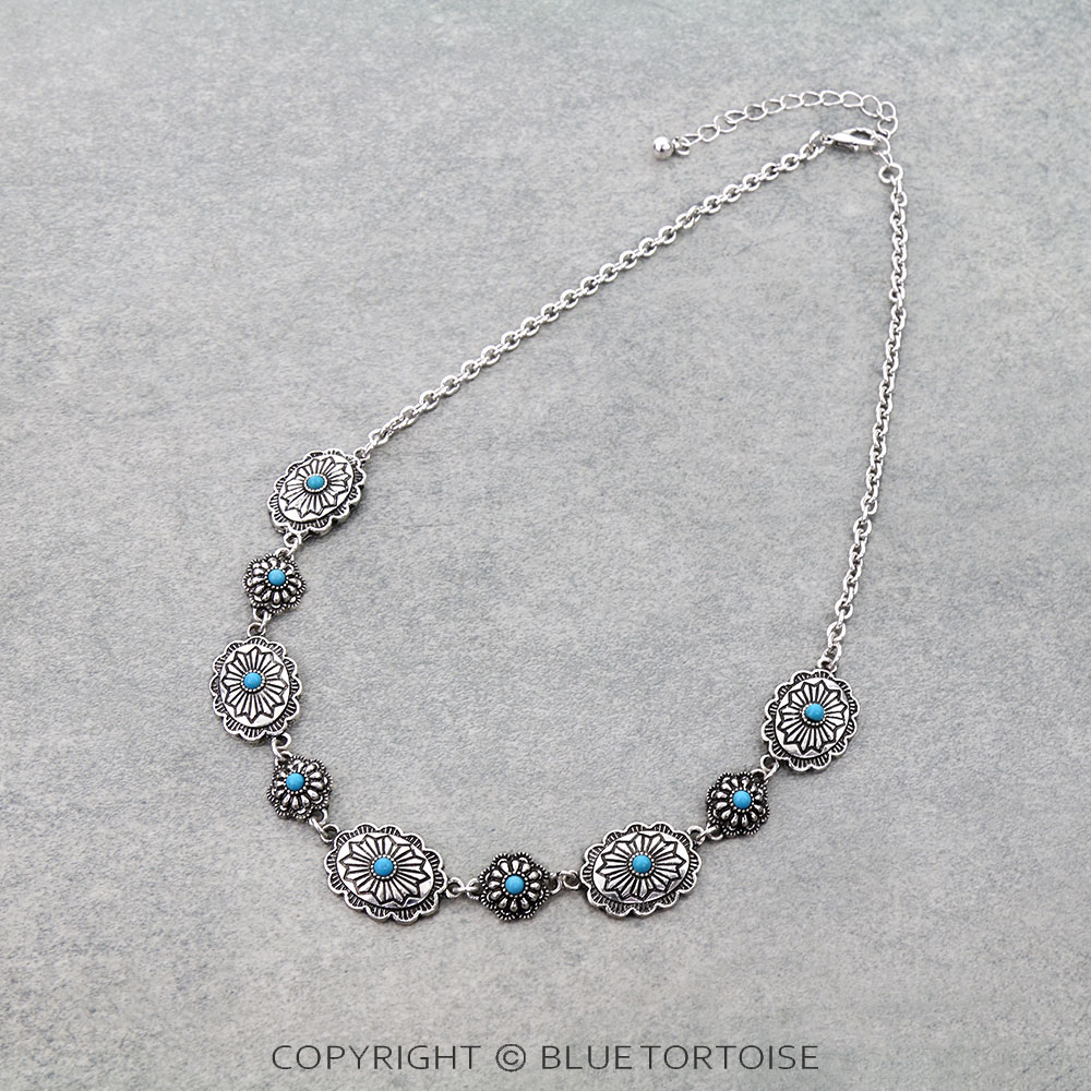 Western Conchos Link Necklace