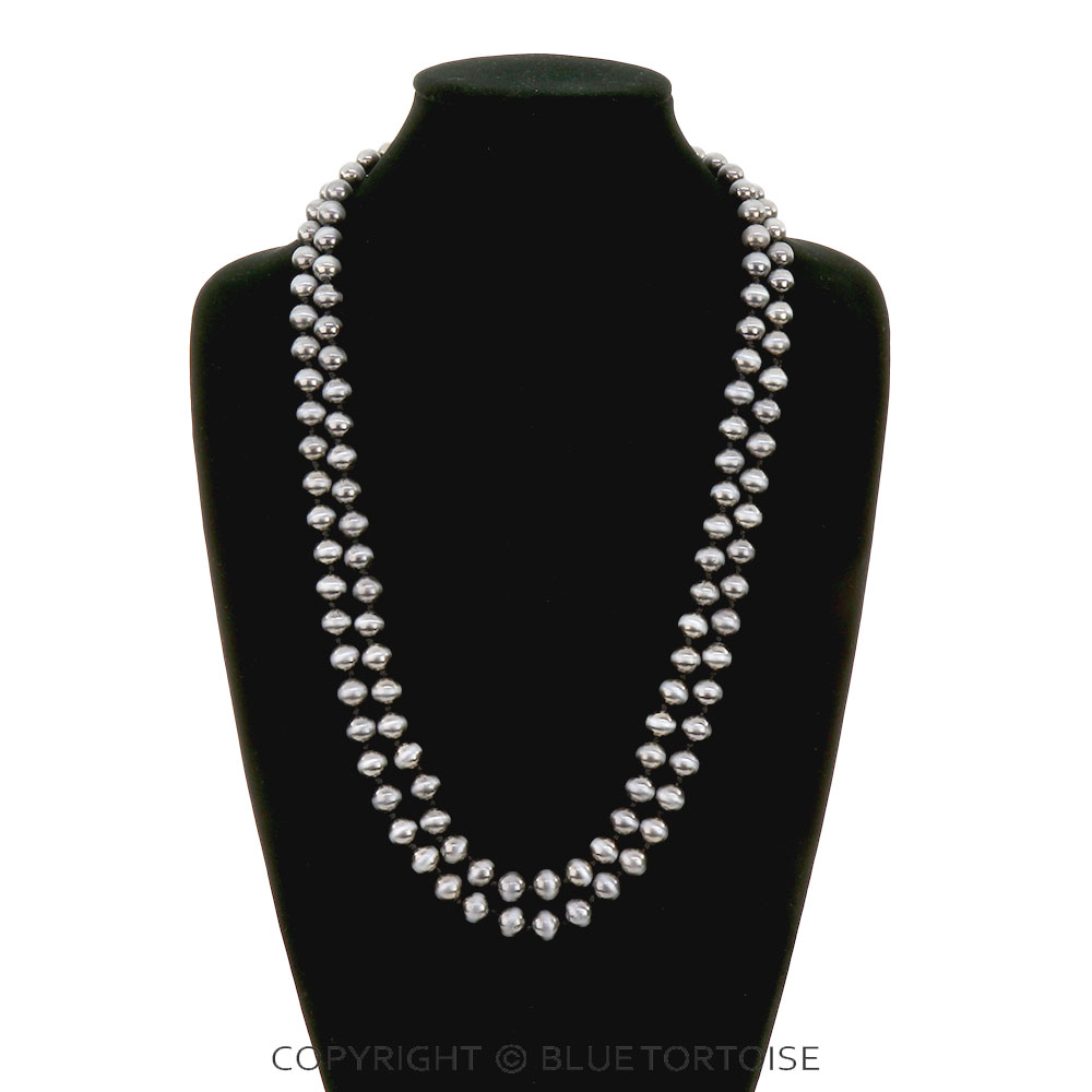 Navajo Style Pearl Long Necklace - Image 2