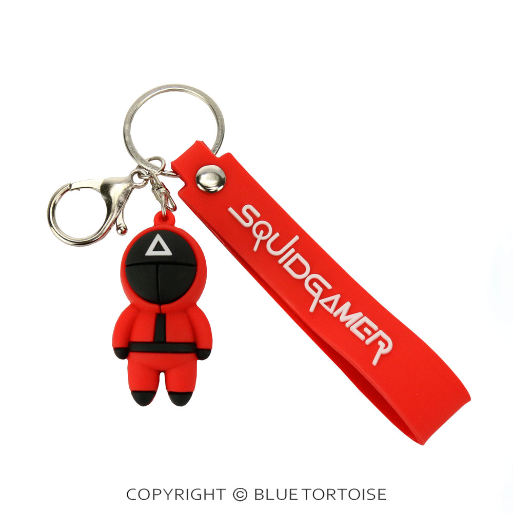 2" 3D Squid Game Circle Mask Soldier Keychain - Image 2