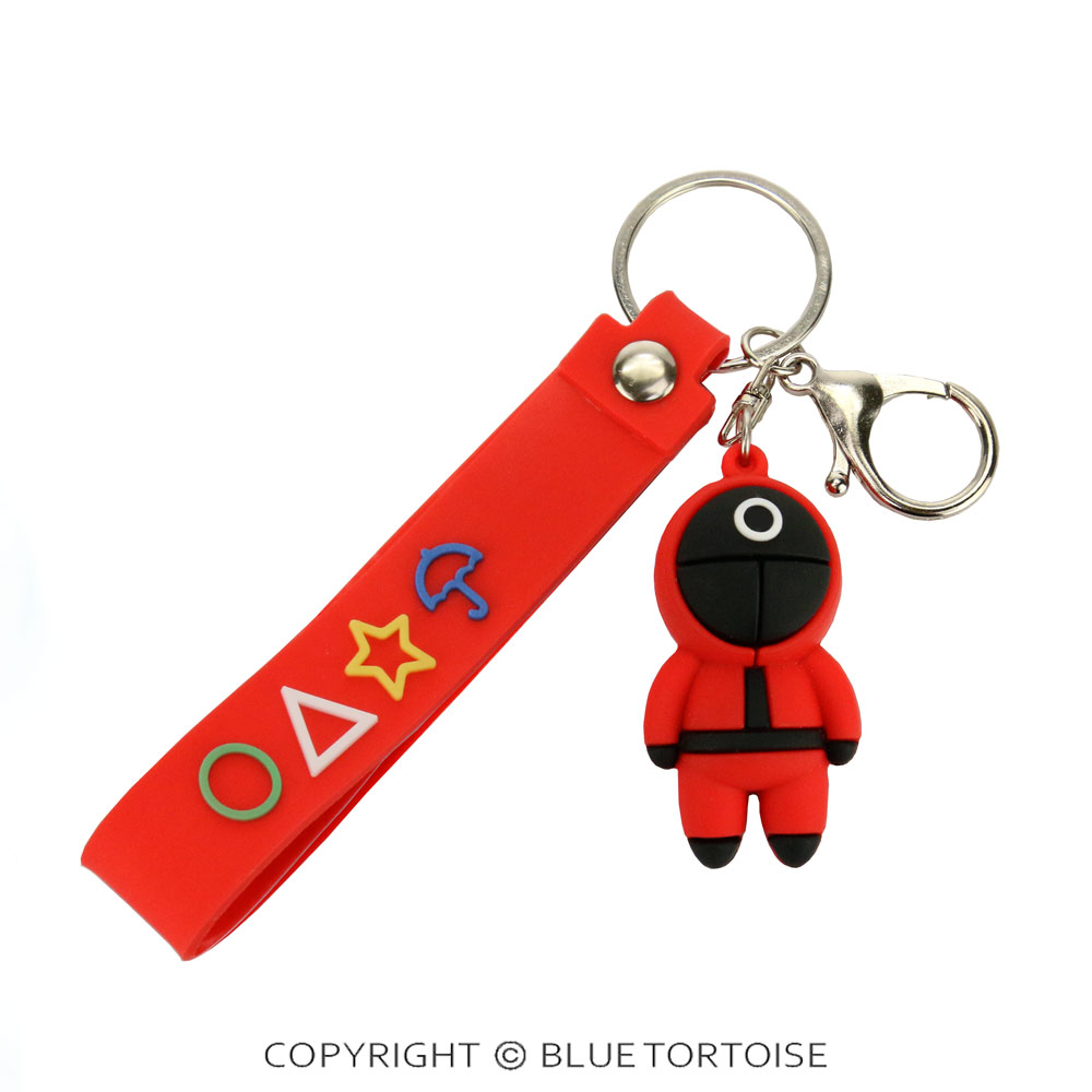 2" 3D Squid Game Circle Mask Soldier Keychain