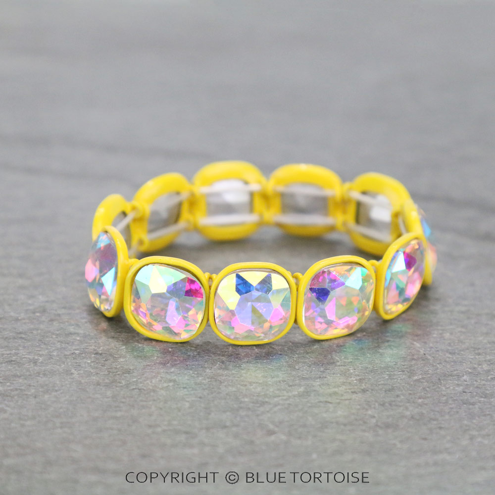 Glass Stone Stretch Bracelet