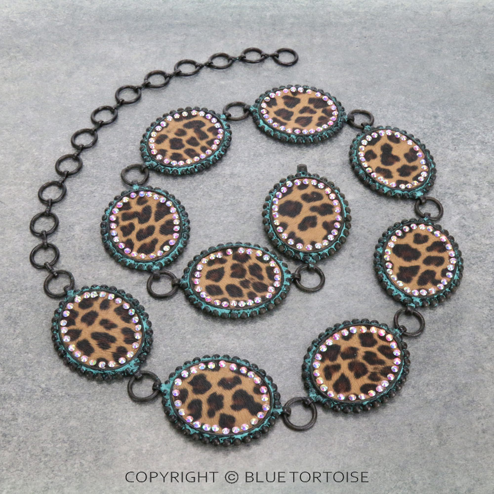 Western PU Leopard Belt