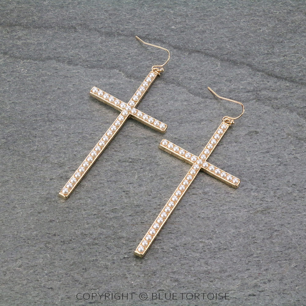 Cross Dangle Earrings
