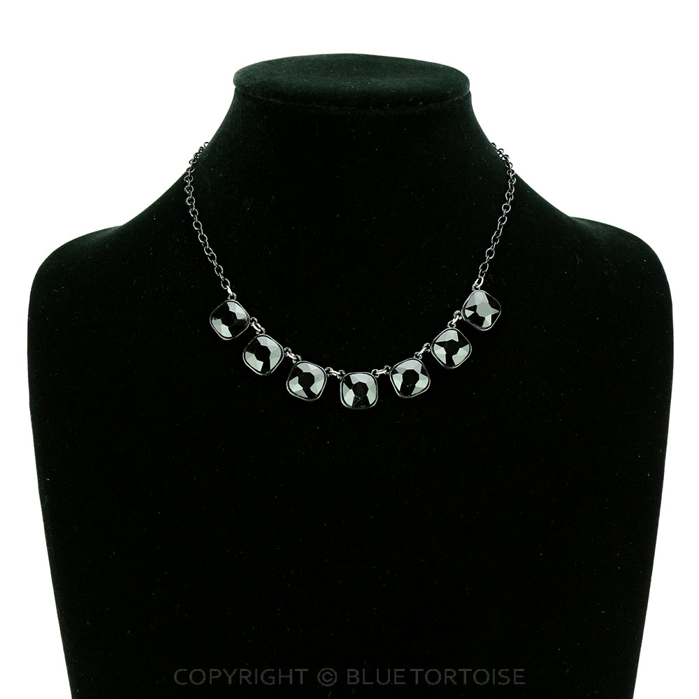 Glass Stones Chain Necklace - Image 2