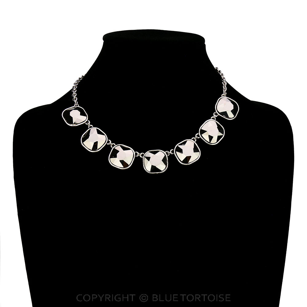 Glass Stones Chain Necklace - Image 2