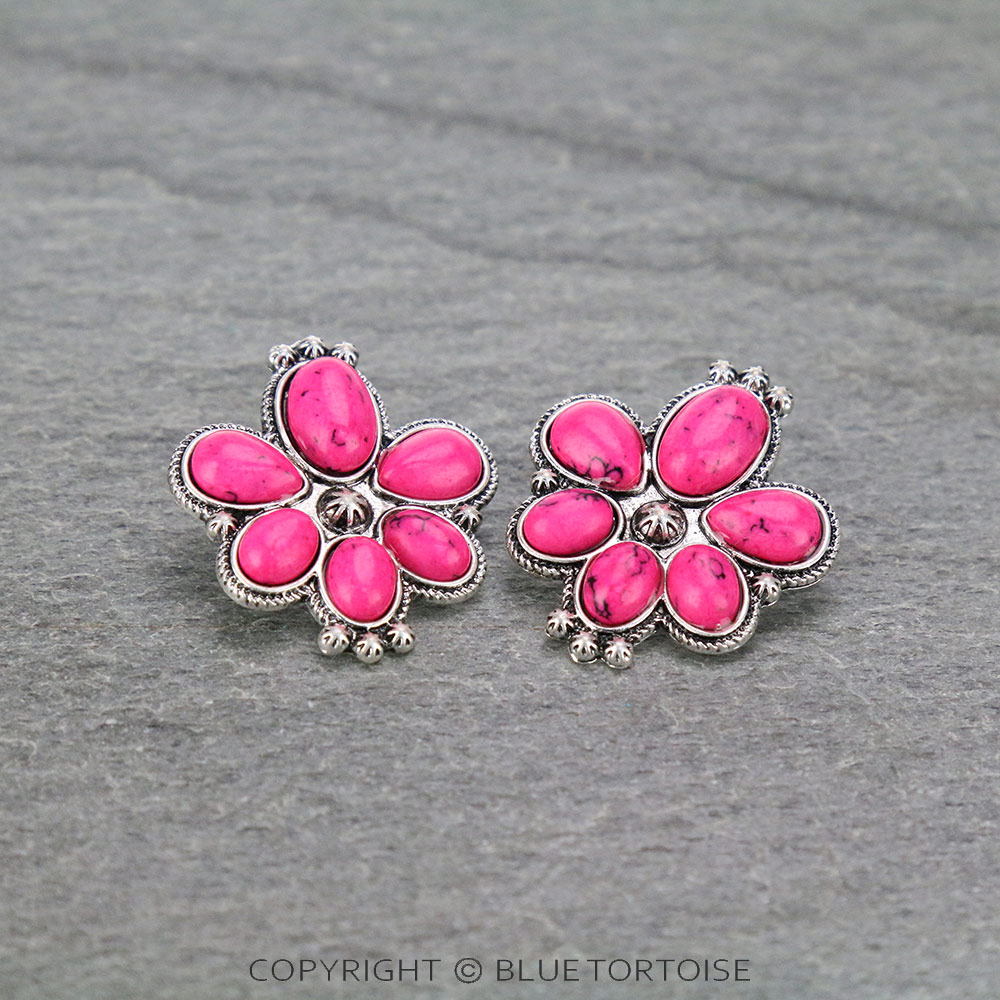 Western Style Stone Stud Earrings