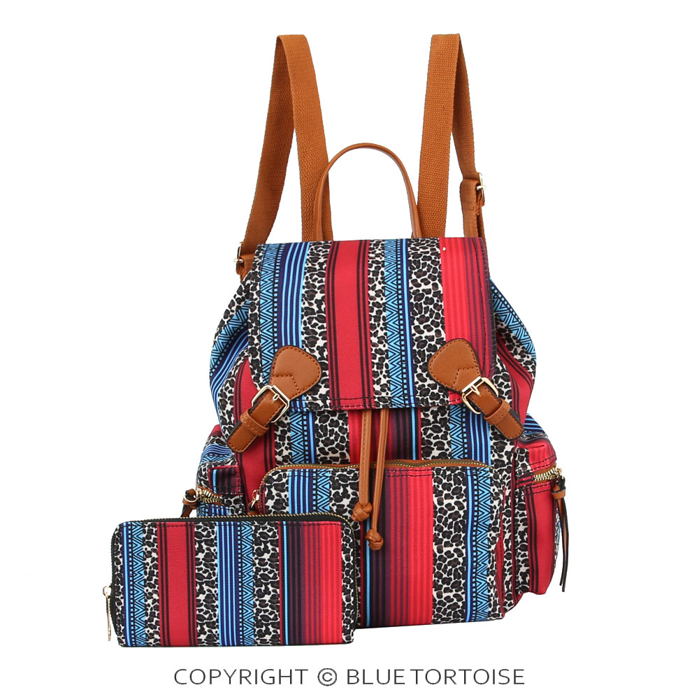 Leopard and Serape Serape Printed Backpack