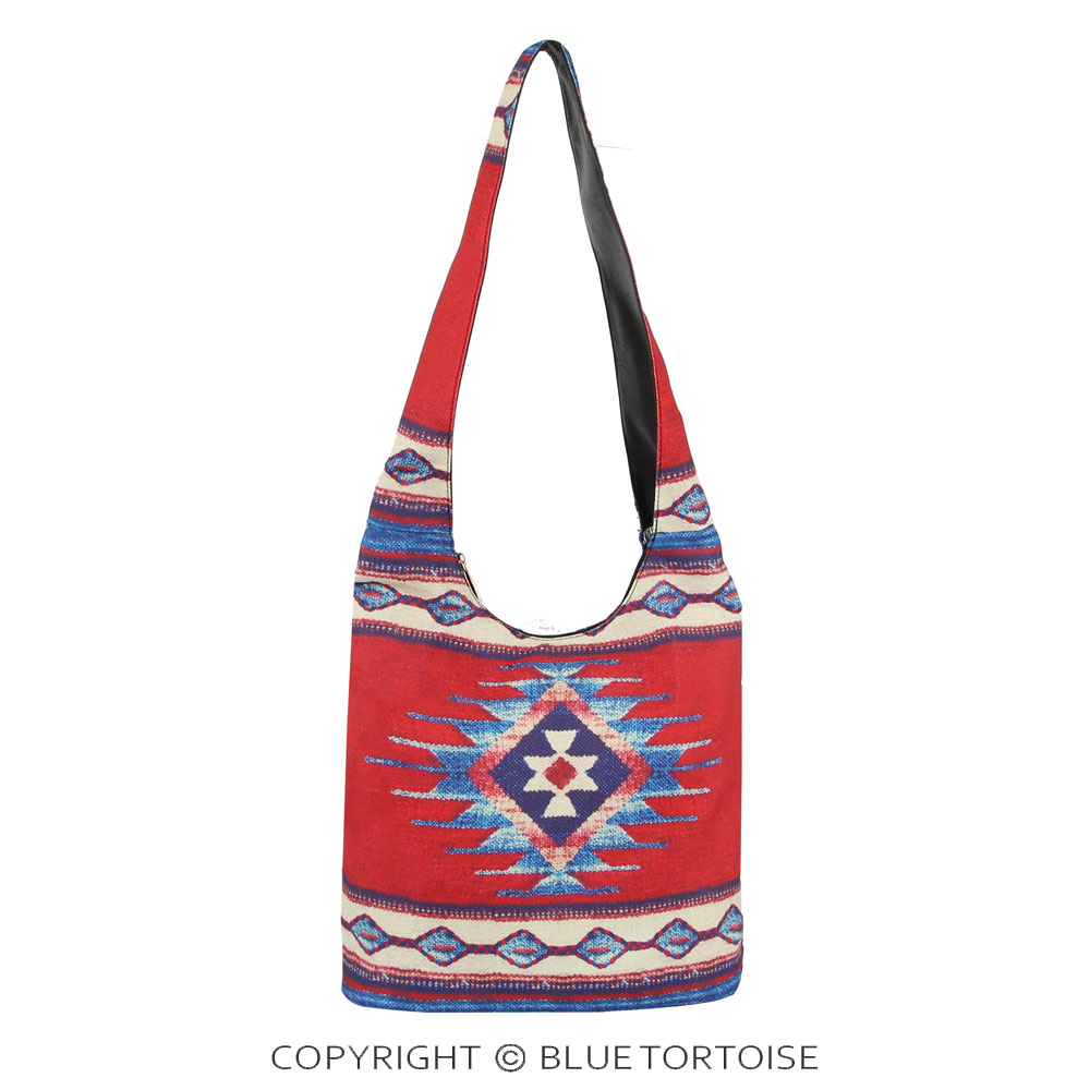 Aztec Pattern Printed Hobo Bag