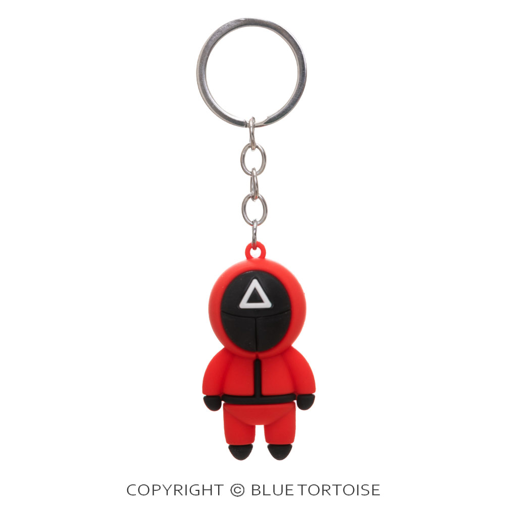 2.25" 3D Squid Game Triangle Mask Soldier Keychain