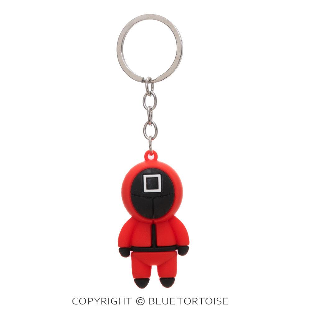 2.25" 3D Squid Game Square Mask Soldier Keychain