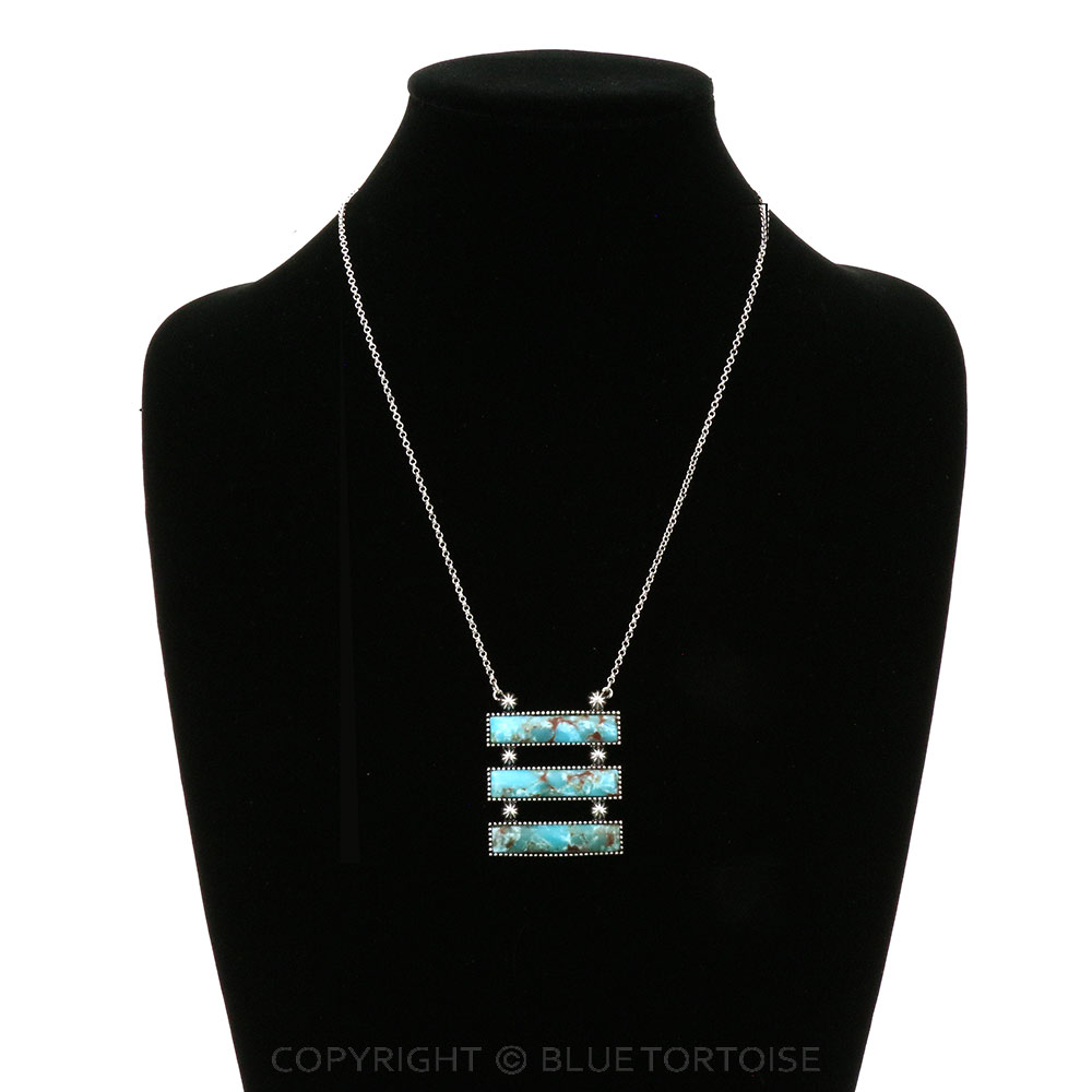 Western Stone Bar Drop Pendant Necklace - Image 2
