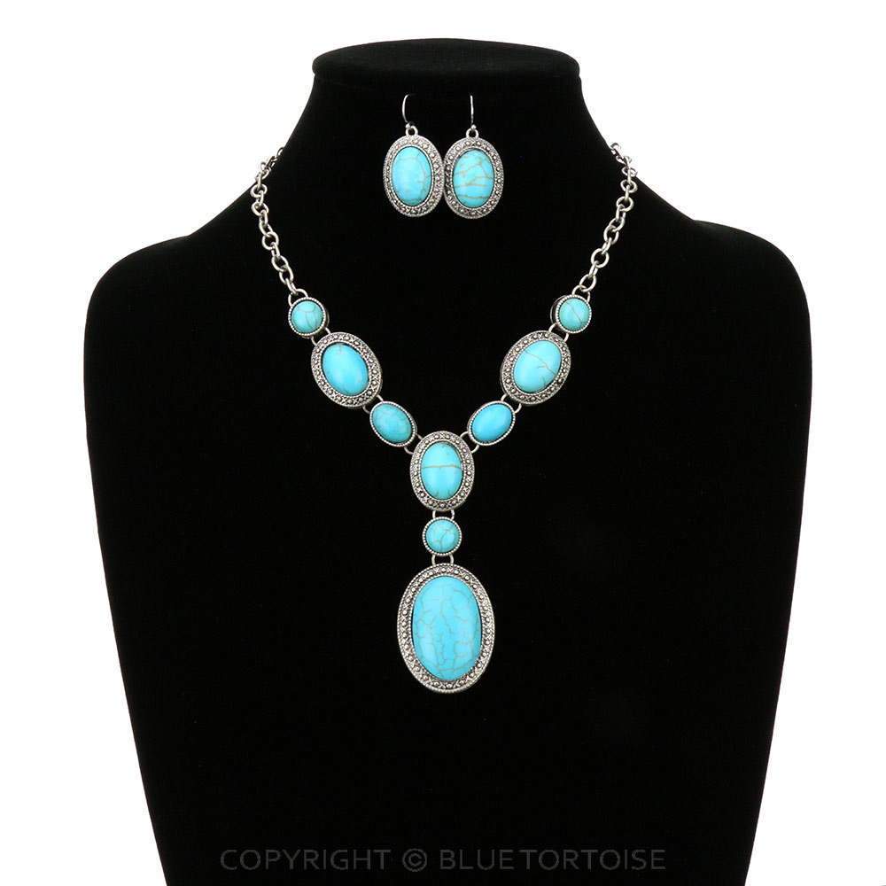Western Stone Y Necklace Set - Image 2
