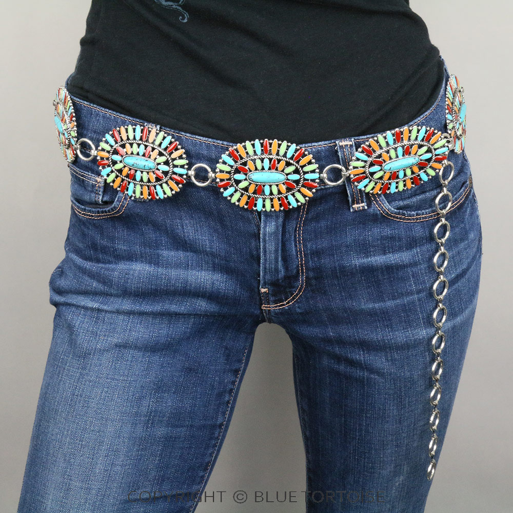 Western Epoxy Concho Stone Belt - Image 2