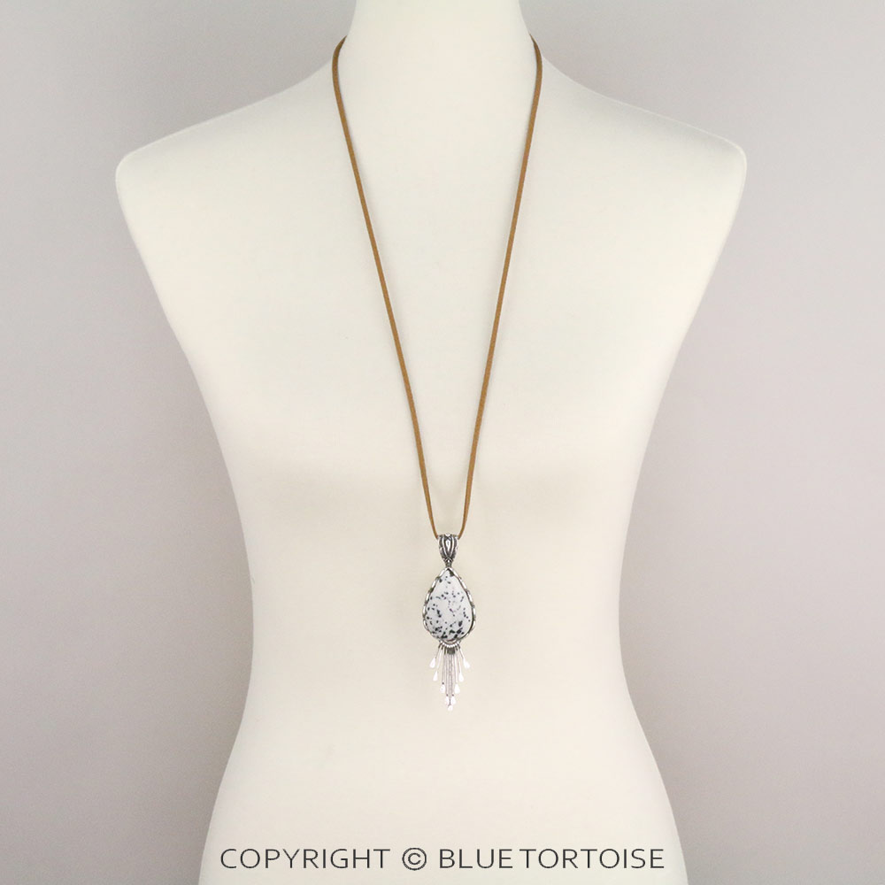 Western Teardrop Pendant Suede Necklace - Image 2