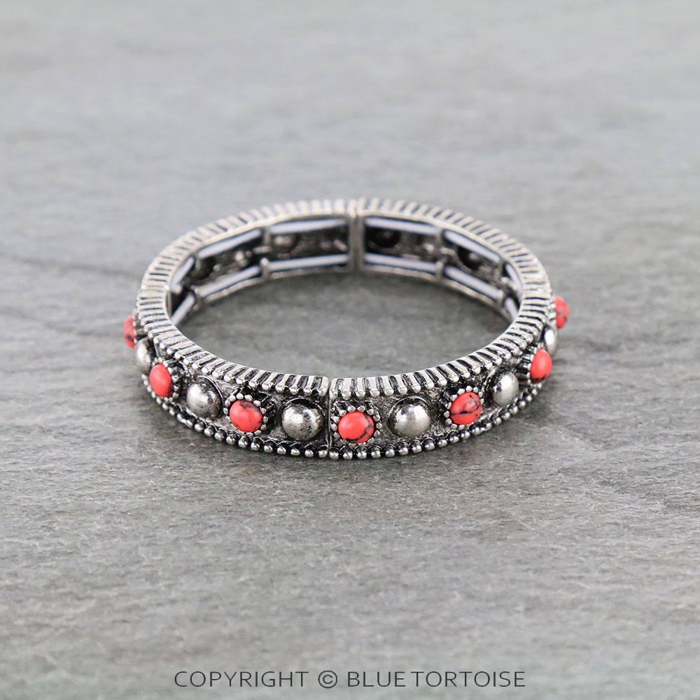Western Style Stone Stretch Bracelet